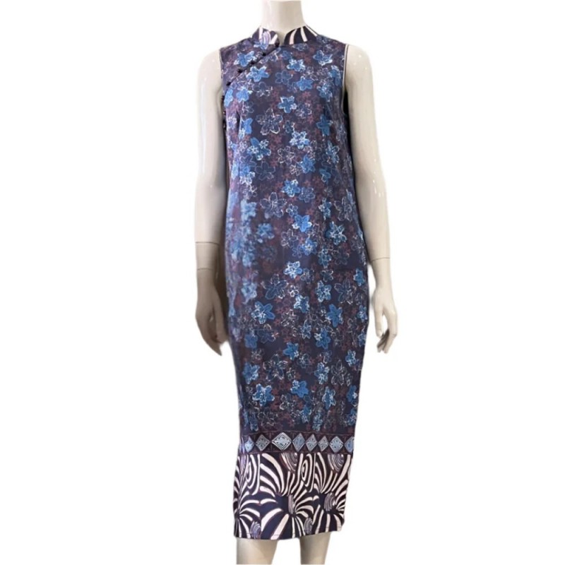 Classic Cheongsam Maxi Dress