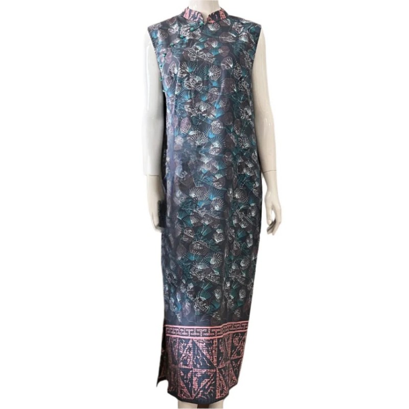 Classic Cheongsam Maxi Dress