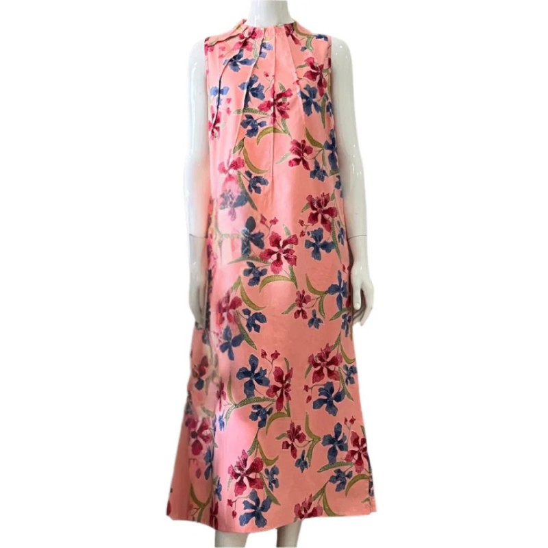 Ruffle Neck Maxi Dress