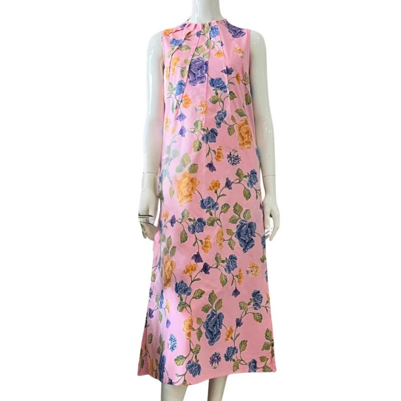 Ruffle Neck Maxi Dress